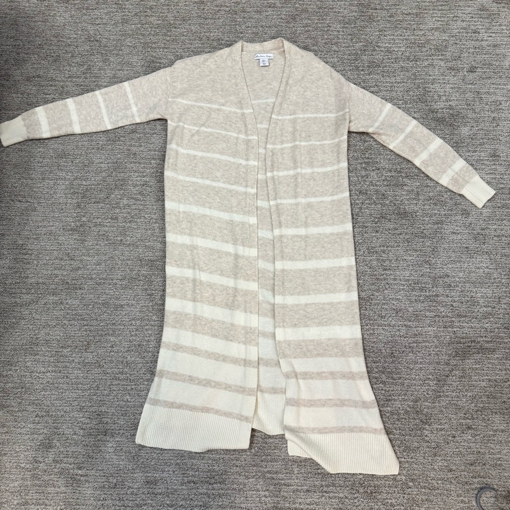 Women’s Long Striped Knit Cardigan – Size S
